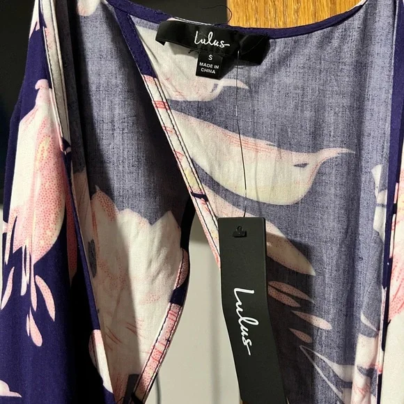 Lulus Azalea Regalia Navy Blue Floral Print Wrap Maxi Dress - Picture 6 of 6